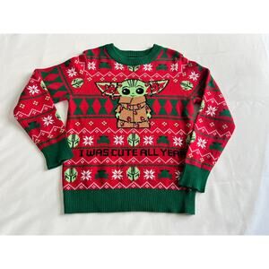 Star Wars the child baby yoda pullover Christmas holiday sweater size 4t